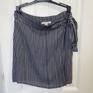 american eagle navy and white adjustable skirt
